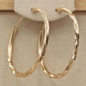 NEW 18k gold plated hoop earrings